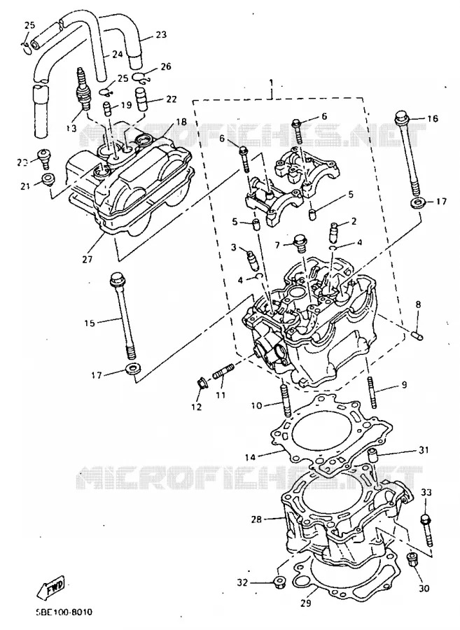CYLINDRE Yamaha MOTO 400 1998 WRF  WR400F