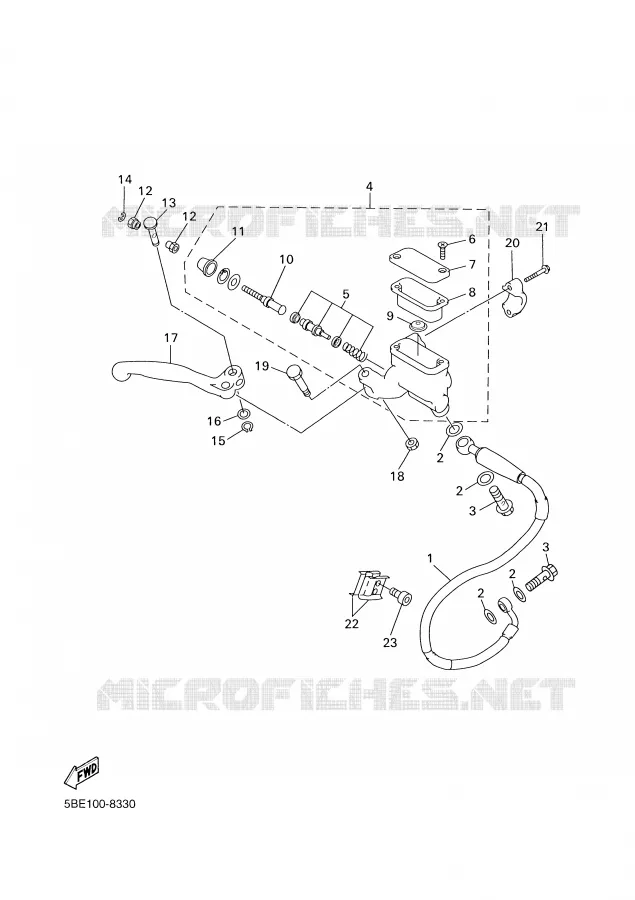 MAITRE CYLINDRE AVANT Yamaha MOTO 400 1999 WRF  WR400F
