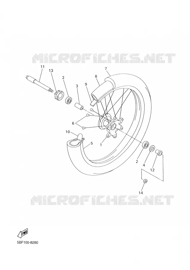 ROUE AVANT Yamaha MOTO 400 1999 WRF  WR400F