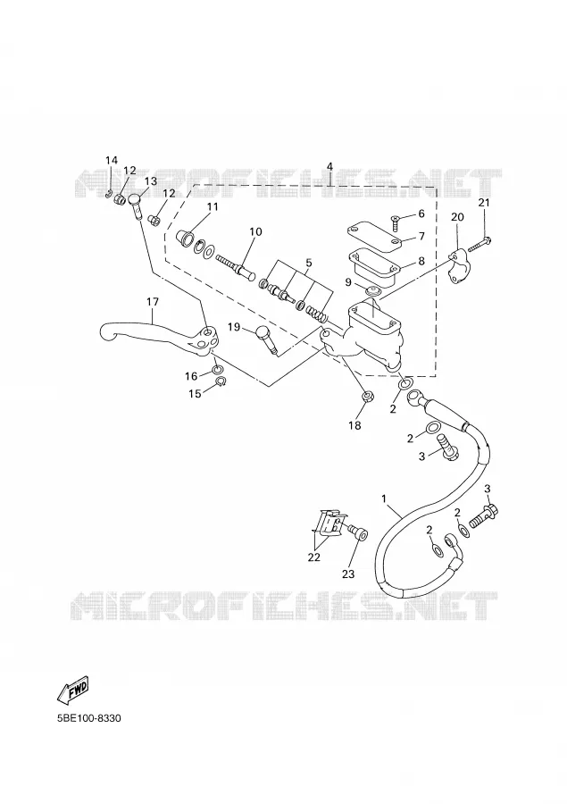 MAITRE CYLINDRE AVANT Yamaha MOTO 400 1999 WRF  WR400F