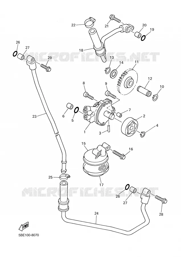 POMPE A HUILE Yamaha MOTO 400 1999 WRF  WR400F