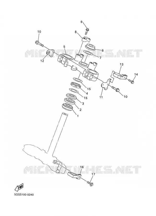 DIRECTION Yamaha MOTO 400 2000 WRF  WR400F
