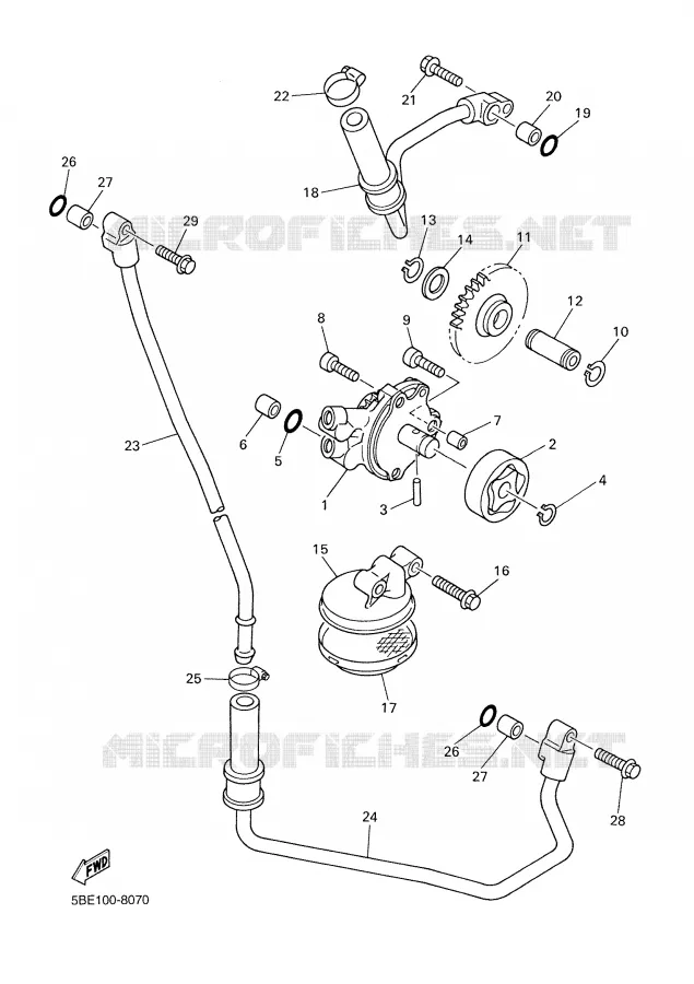 POMPE A HUILE Yamaha MOTO 400 2000 WRF  WR400F