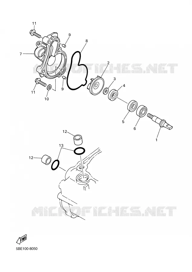 POMPE A EAU / DURITES Yamaha MOTO 400 2000 WRF  WR400F