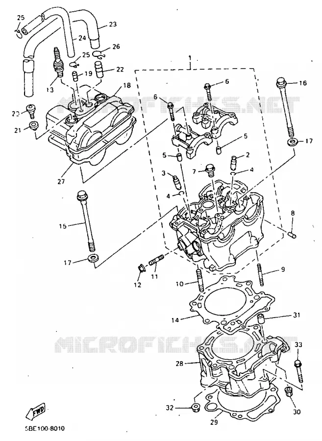 CYLINDRE Yamaha MOTO 400 1998 WRF  WR400FK