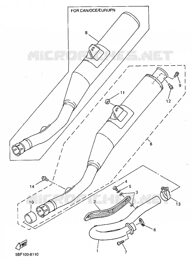 ECHAPPEMENT Yamaha MOTO 400 1998 WRF  WR400FK