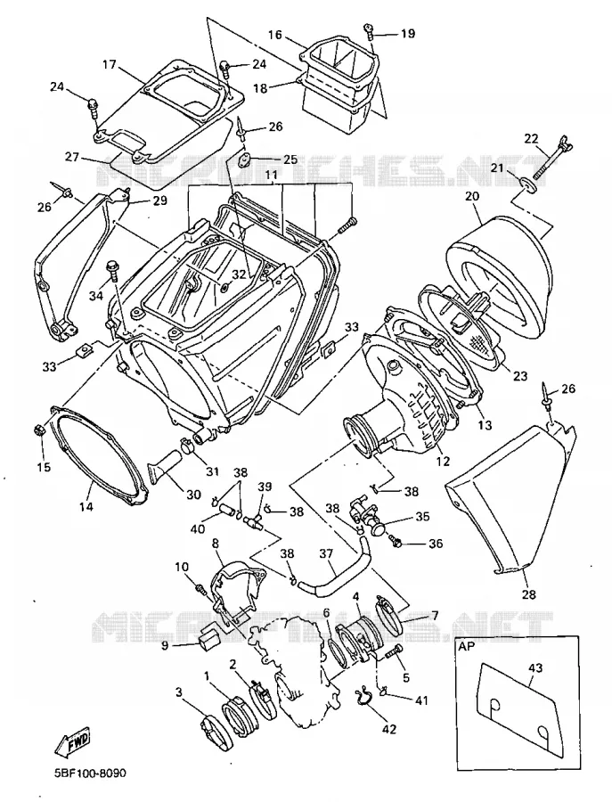 ADMISSION Yamaha MOTO 400 1998 WRF  WR400FK