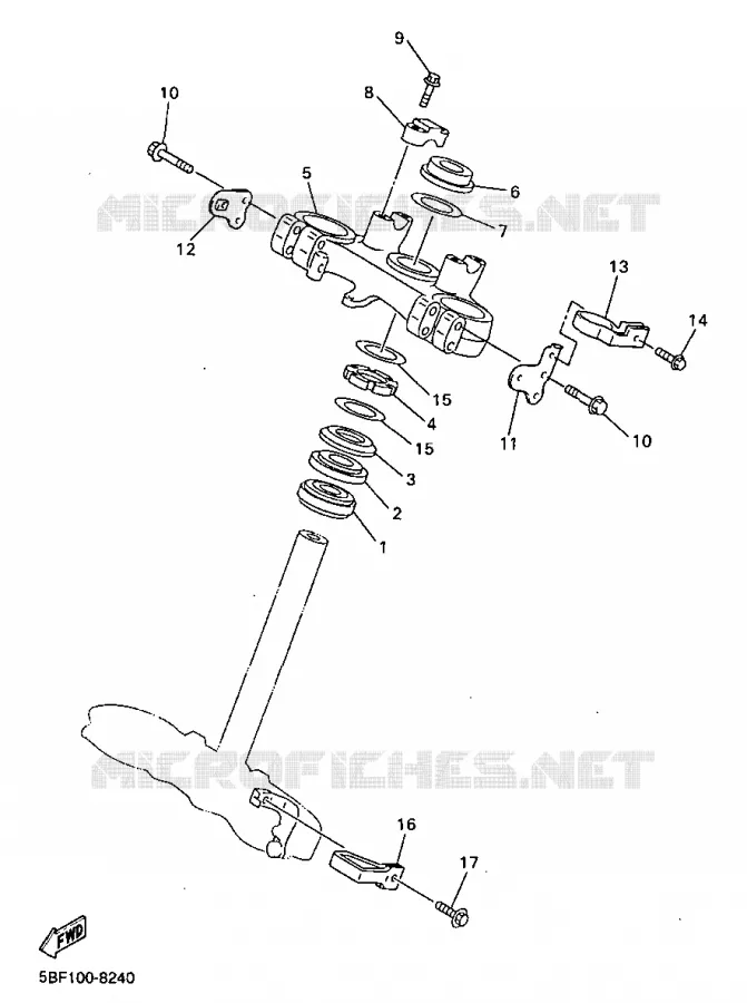DIRECTION Yamaha MOTO 400 1999 WRF  WR400FL