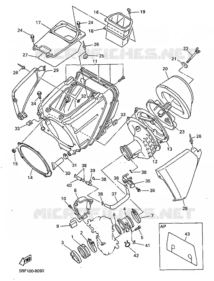 ADMISSION Yamaha MOTO 400 1999 WRF  WR400FL