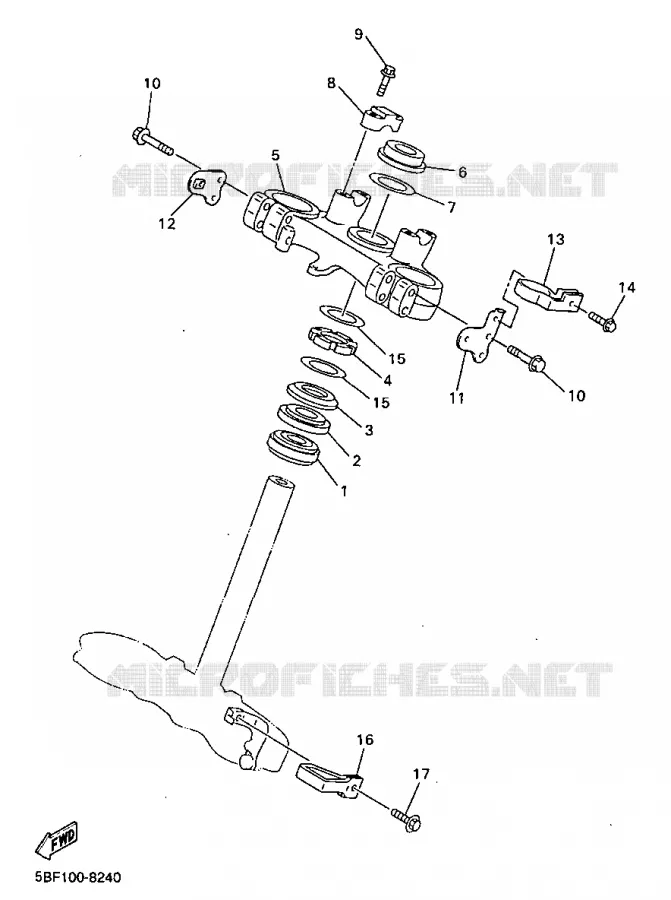 DIRECTION Yamaha MOTO 400 1999 WRF  WR400FL