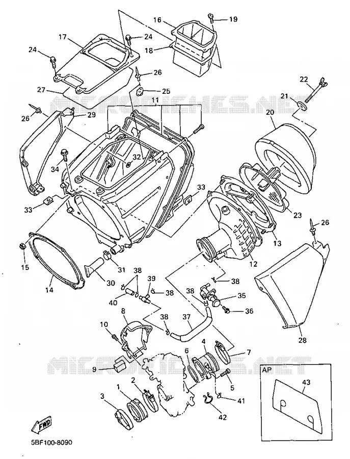 ADMISSION Yamaha MOTO 400 1999 WRF  WR400FL