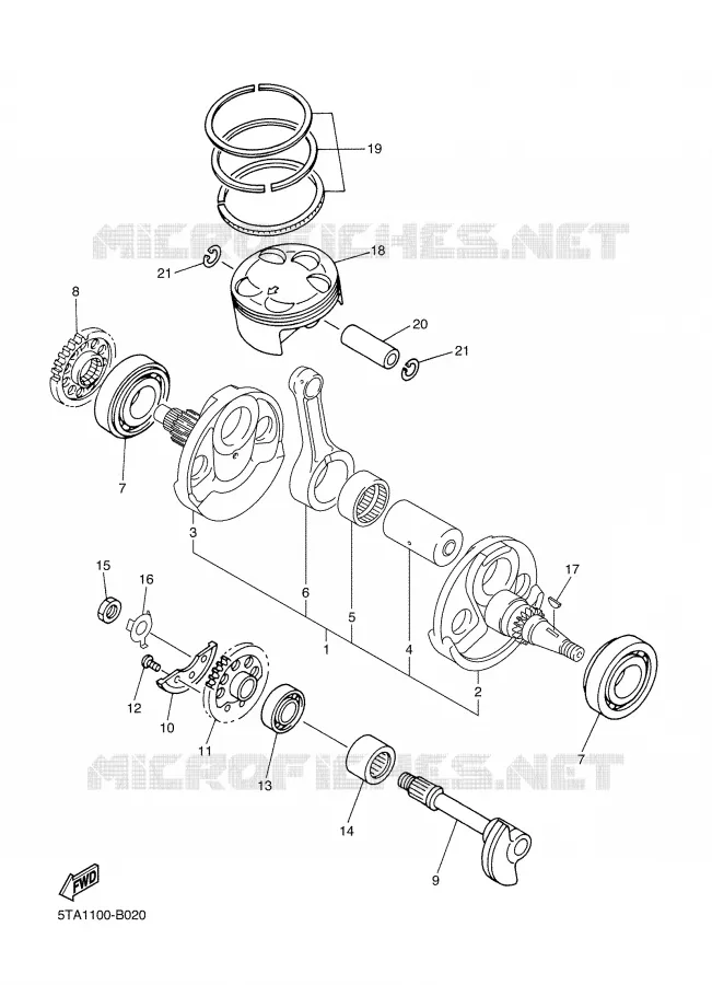 VILEBREQUIN / PISTON Yamaha MOTO 450 2003 WRF  WR450F