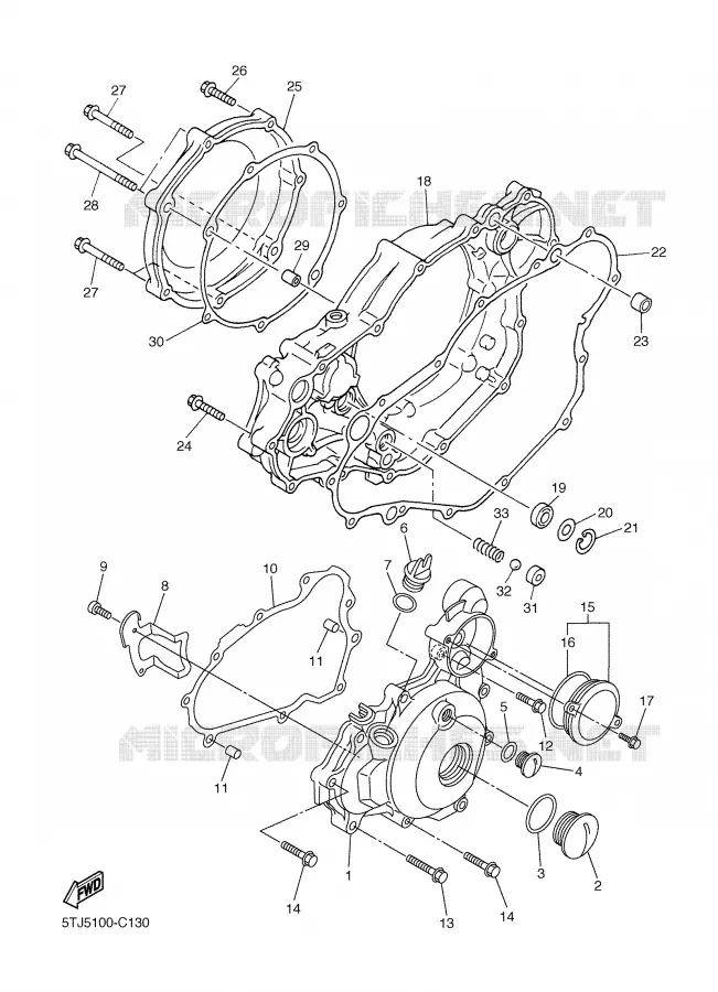 CARTER - MOTEUR 1 Yamaha MOTO 450 2004 WRF  WR450F