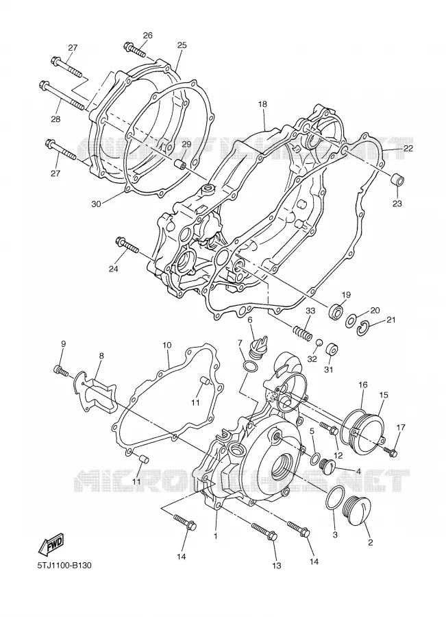 CARTER - MOTEUR 1 Yamaha MOTO 450 2005 WRF  WR450F