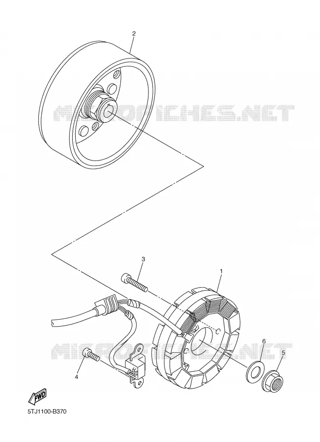 ALLUMAGE Yamaha MOTO 450 2003 WRF  WR450FR