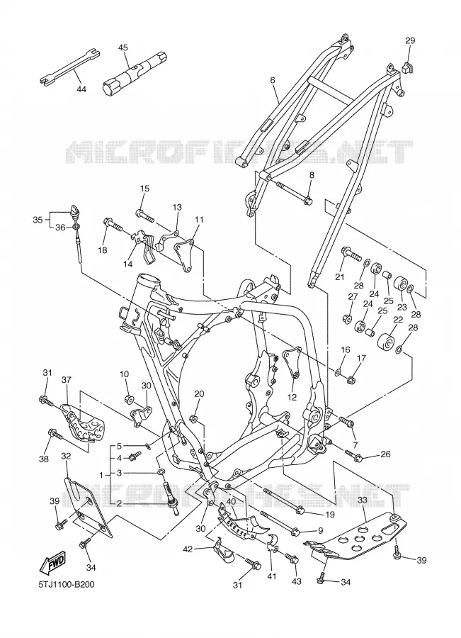 CADRE Yamaha MOTO 450 2003 WRF  WR450FR