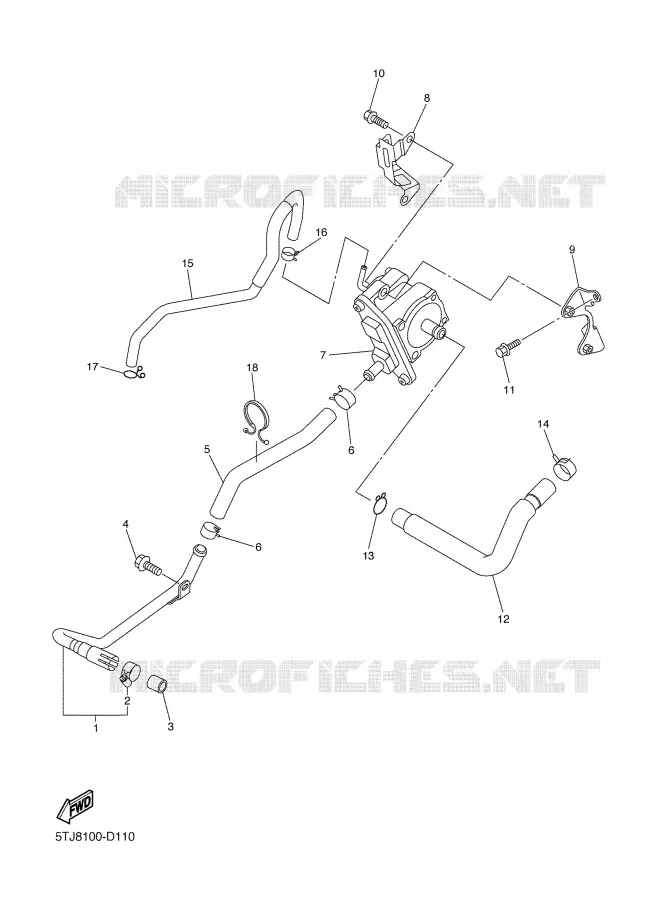 SYSTÈME D'ADMISSION D'AIR AIS Yamaha MOTO 450 2006 WRF  WR450FV