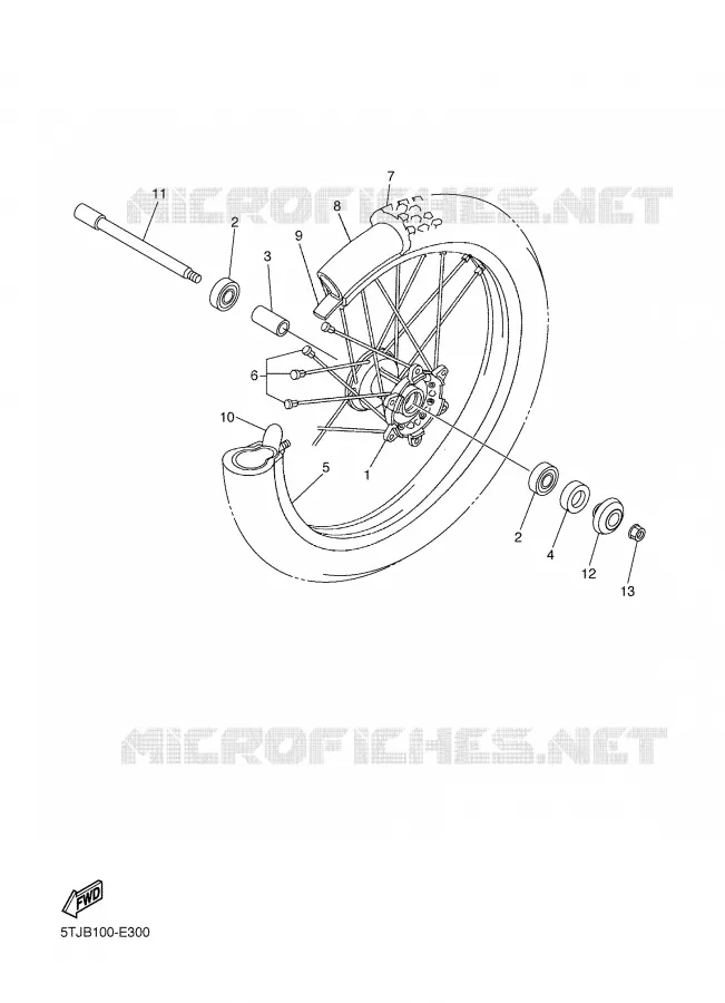 ROUE AVANT Yamaha MOTO 450 2007 WRF  WR450FW