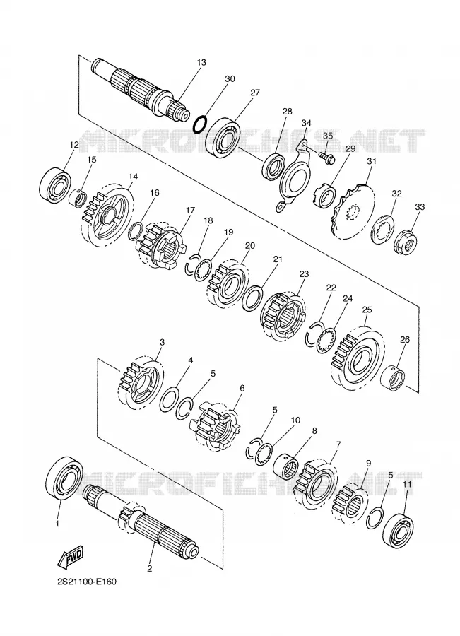 TRANSMISSION Yamaha MOTO 450 2007 WRF  WR450FW
