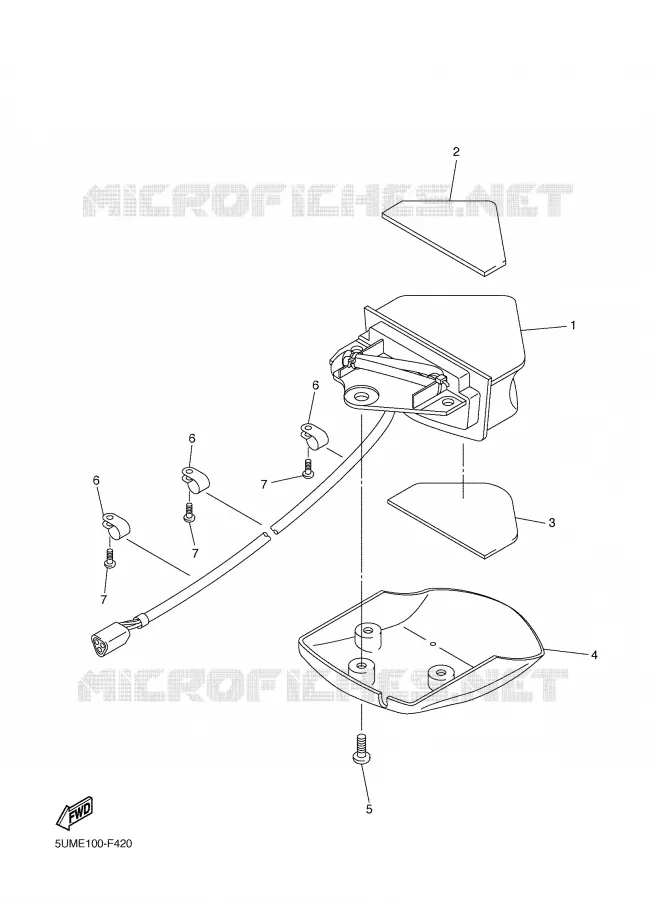FEU ARRIERE Yamaha MOTO 450 2007 WRF  WR450FW