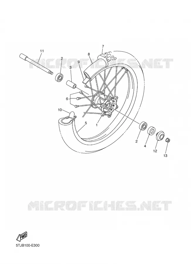 ROUE AVANT Yamaha MOTO 450 2007 WRF  WR450FW