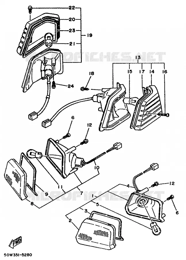 CLIGNOTANT Yamaha SCOOTER 125 1993 CYGNUS  XC