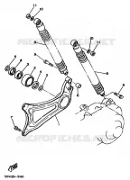 BRAS OSCILLANT / AMORTISSEUR pour Yamaha BELUGA 1990