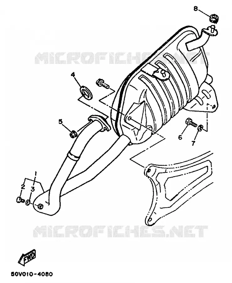ECHAPPEMENT Yamaha SCOOTER 125 1990 BELUGA  XC125