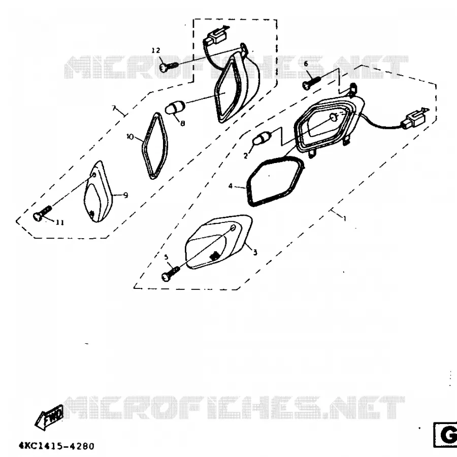 CLIGNOTANT Yamaha SCOOTER 125 1995 XC  XC125