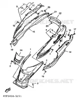 COUVERCLE LATERAL pour Yamaha XC 1996