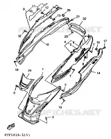 COUVERCLE LATERAL pour Yamaha XC 1996