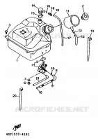 RESERVOIR A ESSENCE pour Yamaha XC 1996