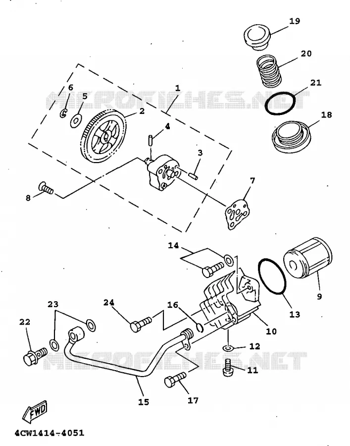 POMPE A HUILE Yamaha SCOOTER 125 1998 XC  XC125