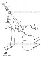 GUIDON ET CABLES pour Yamaha XC 1998