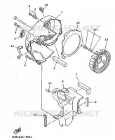 TURBINE / CARTERS DE REFROIDISSEMENT pour Yamaha XC 1998