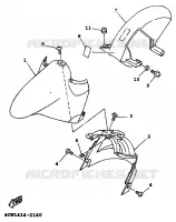 GARDE BOUE AVANT pour Yamaha XC 1998
