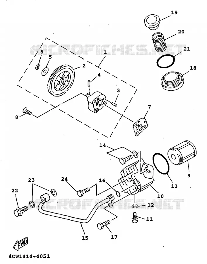 POMPE A HUILE Yamaha SCOOTER 125 1998 XC  XC125