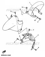 GARDE BOUE AVANT pour Yamaha XC 1998