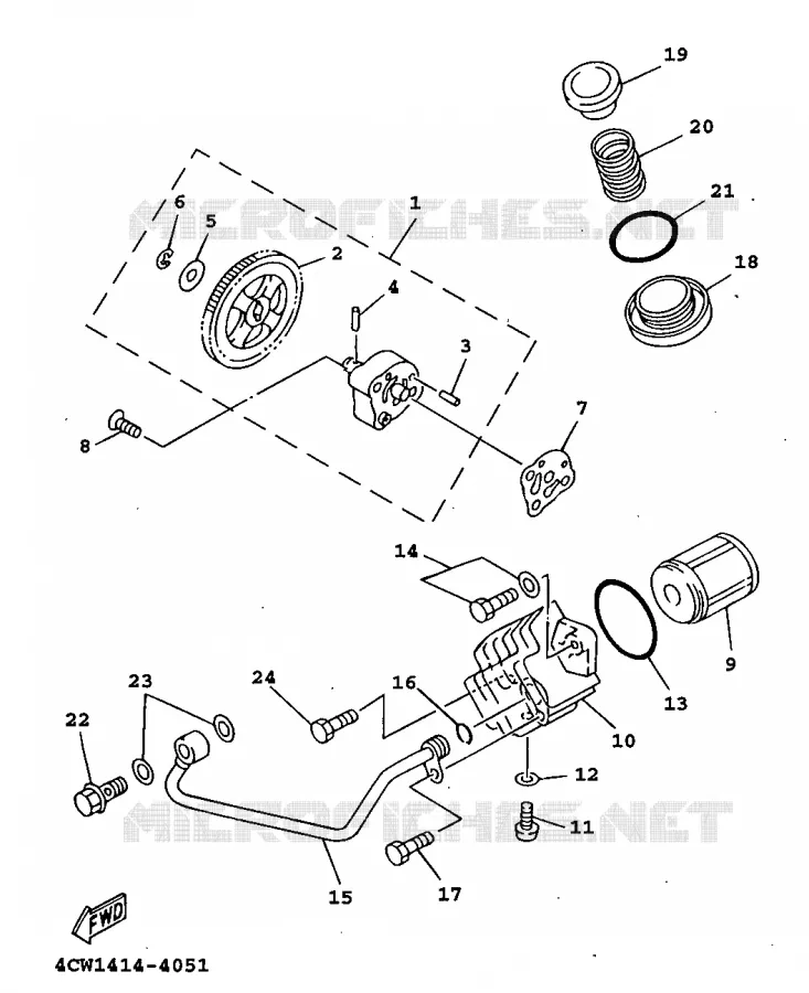 POMPE A HUILE Yamaha SCOOTER 125 1998 XC  XC125