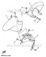 GARDE BOUE AVANT pour Yamaha XC 1998