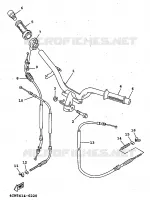GUIDON ET CABLES pour Yamaha XC 1998