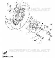 ROUE ARRIERE pour Yamaha XC 1999