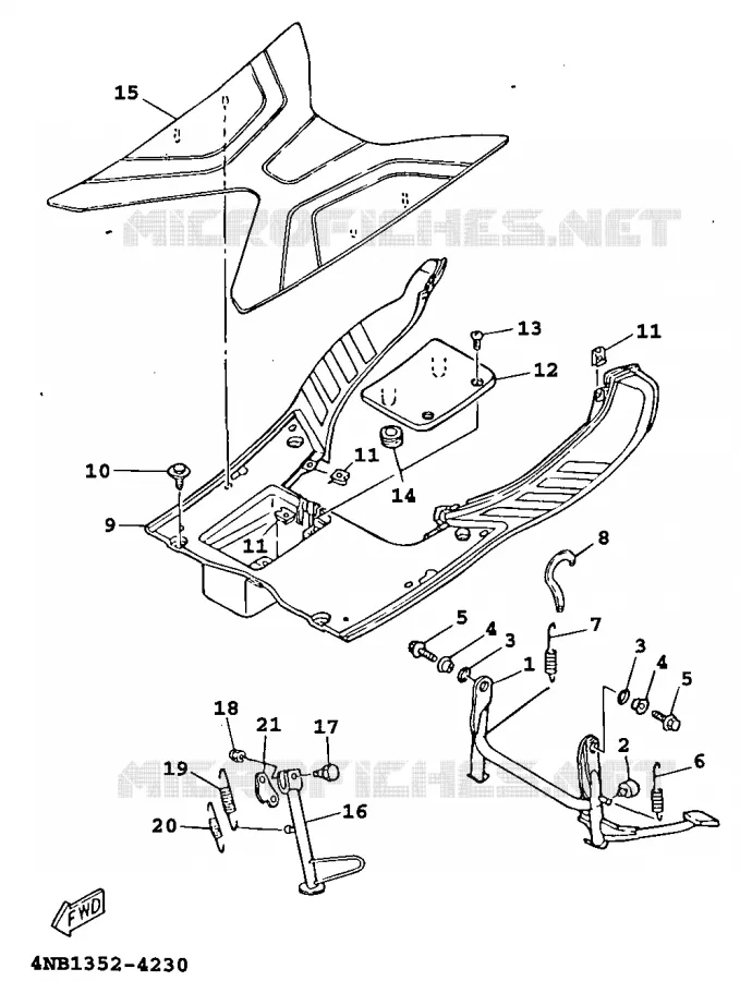 SUPPORT / REPOSE PIEDS Yamaha SCOOTER 125 1999 XC  XC125