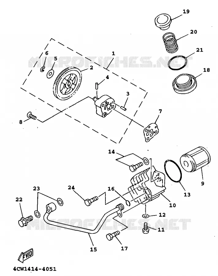 POMPE A HUILE Yamaha SCOOTER 125 1999 XC  XC125