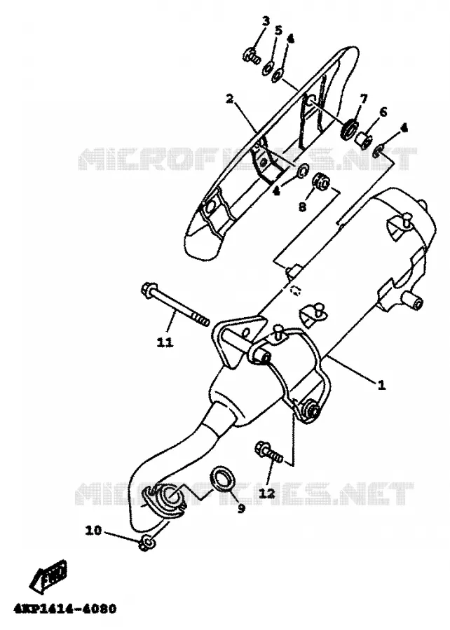 ECHAPPEMENT Yamaha SCOOTER 125 1999 XC  XC125