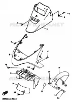 GARDE BOUE AVANT pour Yamaha XC 1999