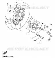 ROUE ARRIERE pour Yamaha XC 1999