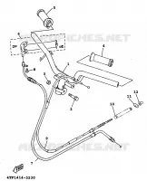 GUIDON ET CABLES pour Yamaha XC 1999