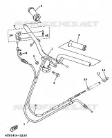 GUIDON ET CABLES pour Yamaha XC 1999