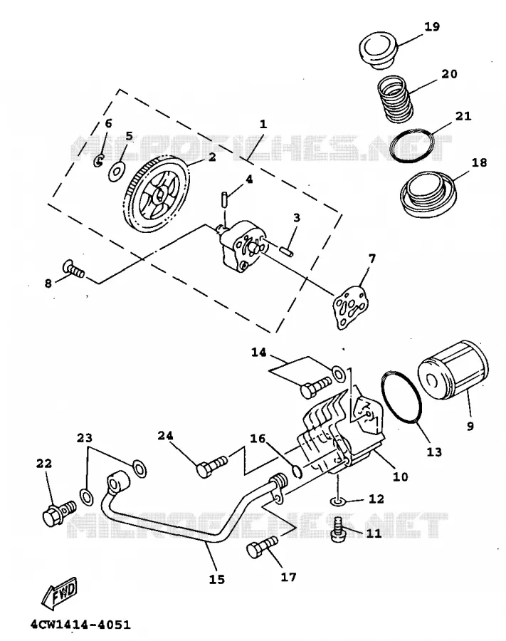POMPE A HUILE Yamaha SCOOTER 125 1999 XC  XC125